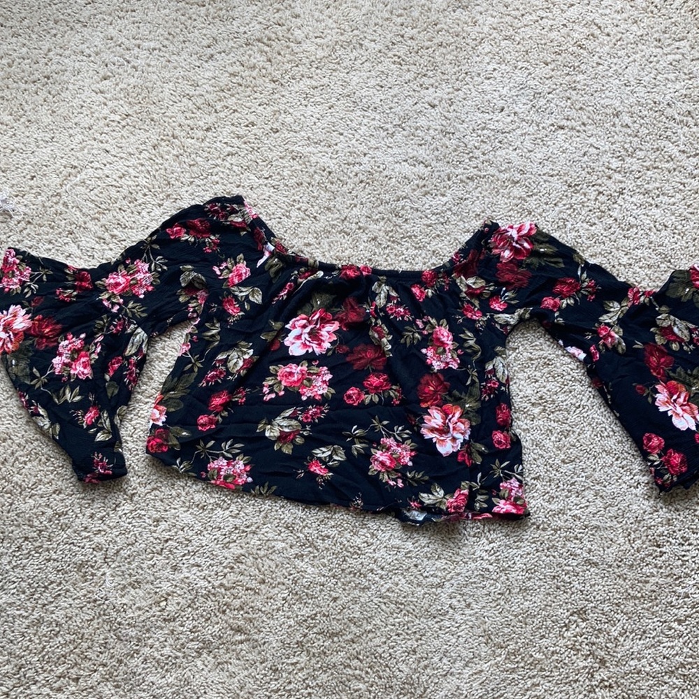 Ambiance floral flare sleeve half sleeve